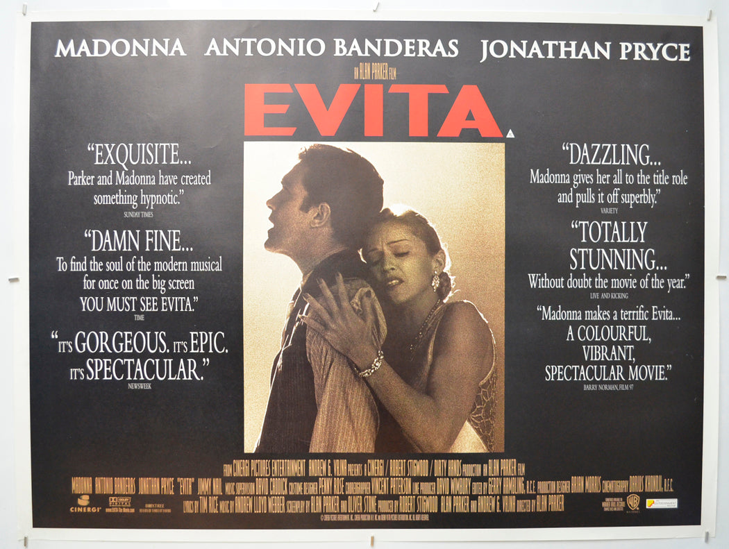 “Evita” Original Quad Poster - Film Poster - Movie Poster