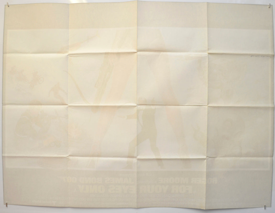 007 : FOR YOUR EYES ONLY (Back) Cinema Quad Movie Poster