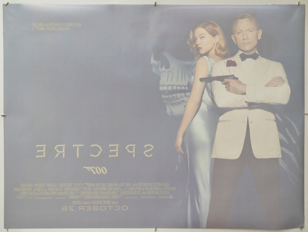 007: Spectre (Back) Cinema Quad Movie Poster