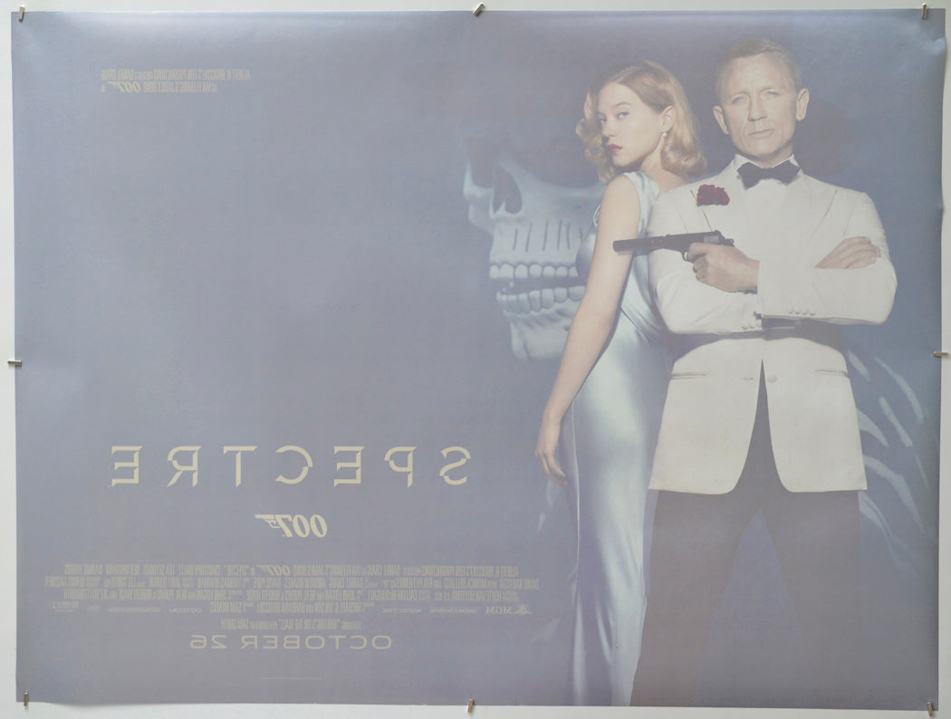 007: Spectre (Back) Cinema Quad Movie Poster