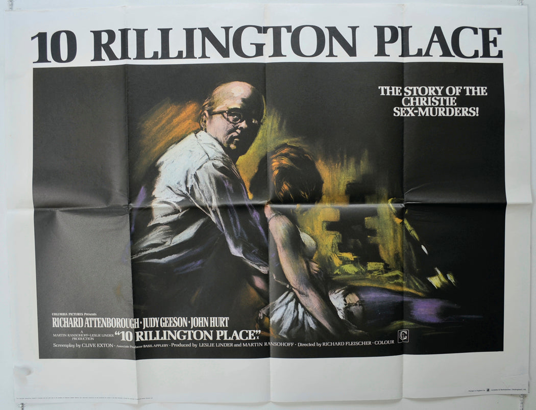 10 Rillington Place Original Quad Poster - Film Poster - Movie Poster