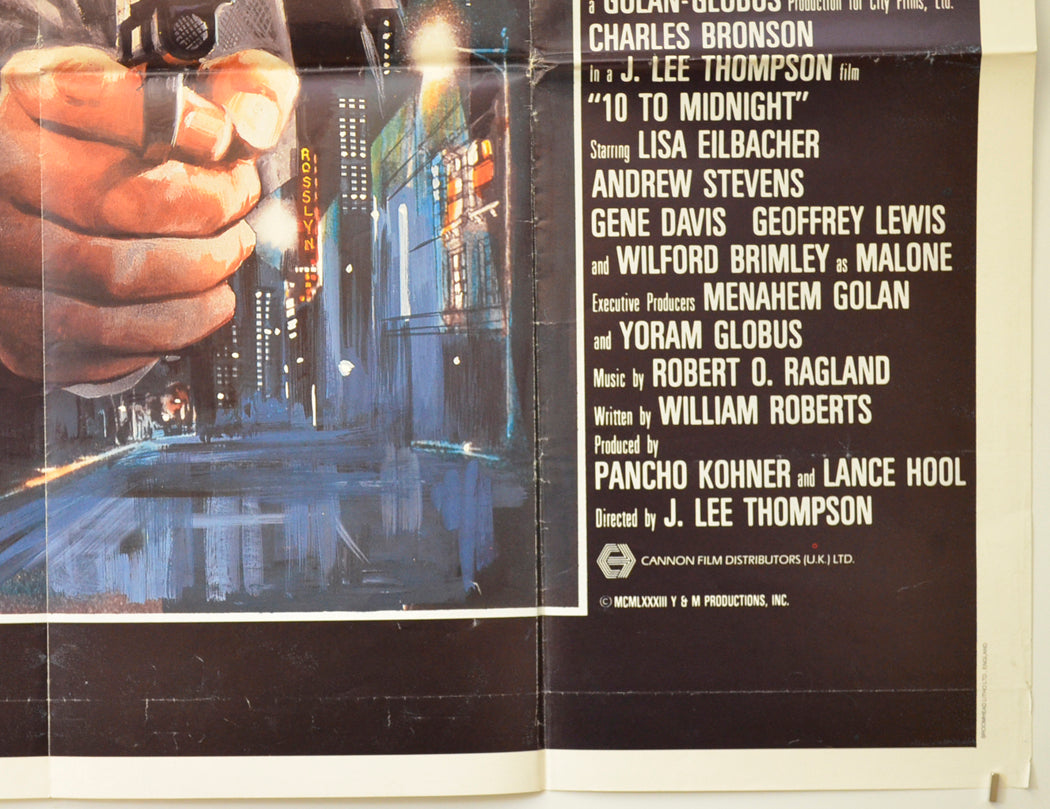10 TO MIDNIGHT (Bottom Right) Cinema Quad Movie Poster