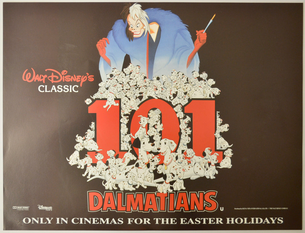 101 Dalmatians (1995 re-release Poster) Original Mini Quad Poster - Film Poster - Movie Poster