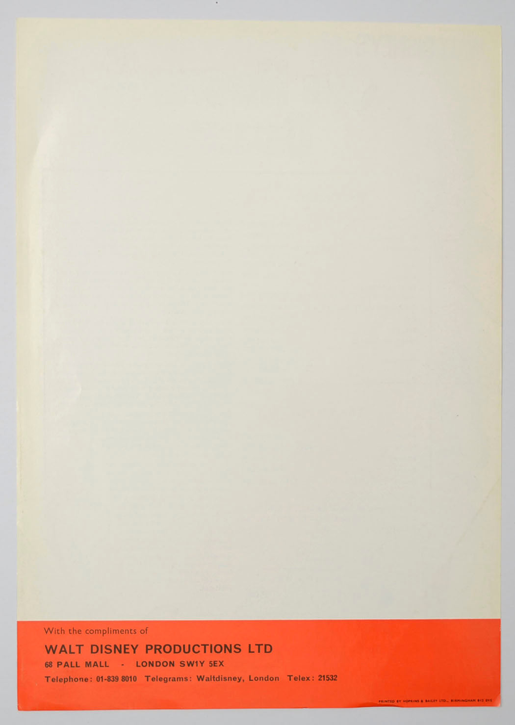 ONE HUNDRED AND ONE DALMATIANS Cinema Exhibitors Synopsis Credits Sheet - BACK