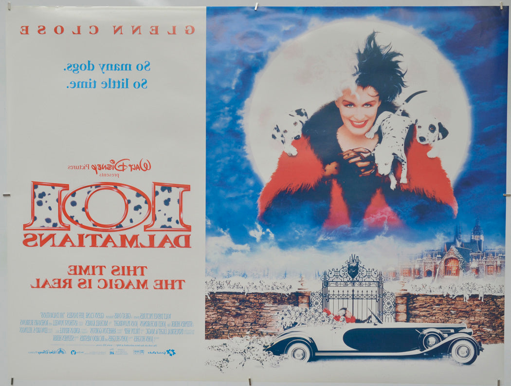 101 Dalmatians (Back) Cinema Quad Movie Poster