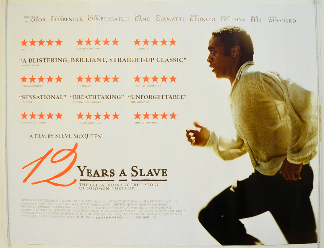 12 Years A Slave Original Quad Poster - Film Poster - Movie Poster