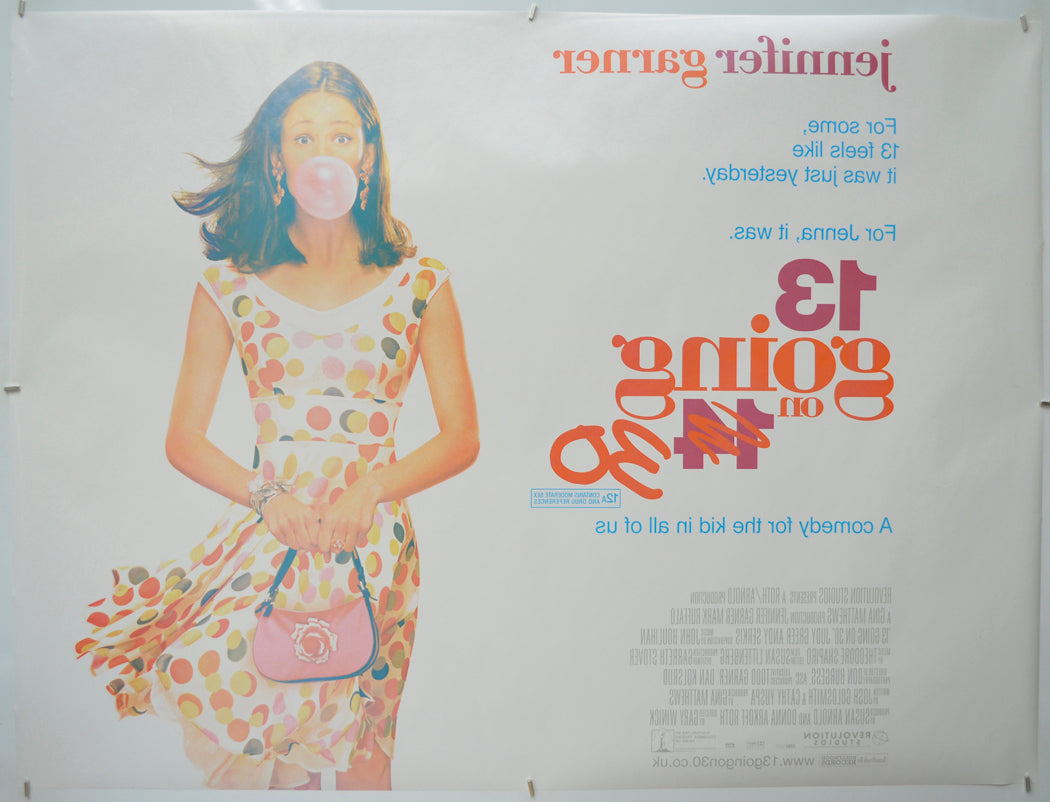 13 GOING ON 30 (Back) Cinema Quad Movie Poster