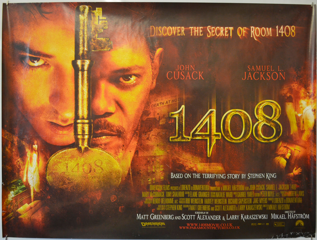 1408 Original Quad Poster - Film Poster - Movie Poster