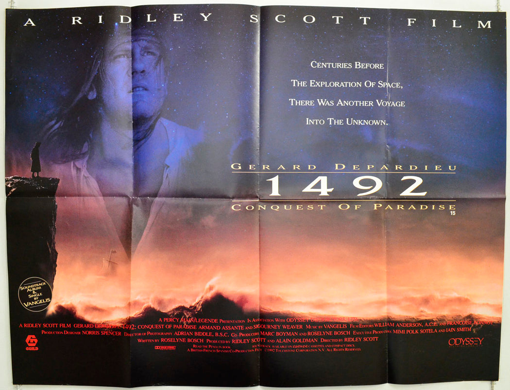 1492 : The Conquest Of Paradise Original British Quad Poster - Film Poster - Movie Poster