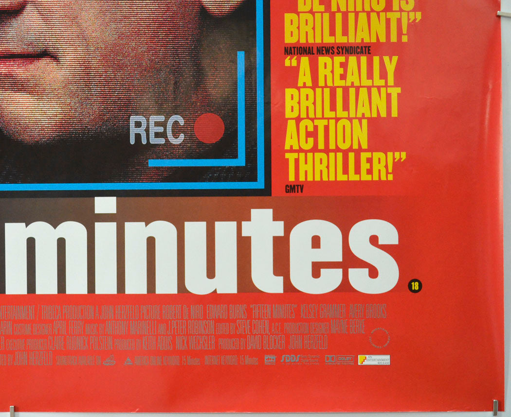 15 MINUTES (Bottom Right) Cinema Quad Movie Poster