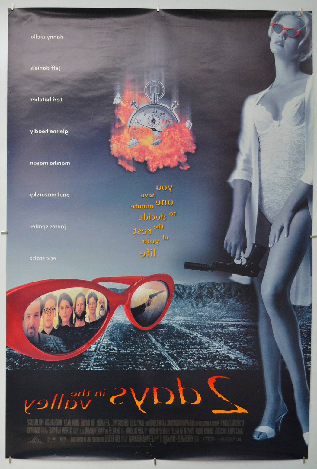 2 DAYS IN THE VALLEY (Back) Cinema One Sheet Movie Poster