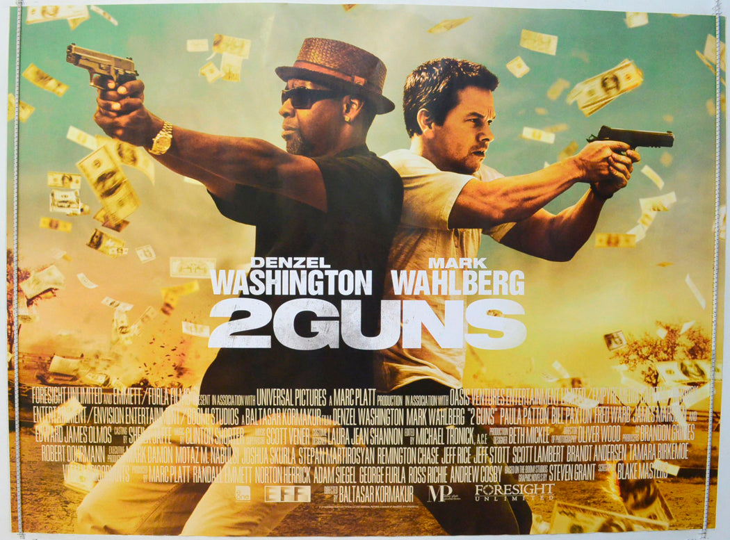 2 Guns Original British Quad Poster - Film Poster - Movie Poster
