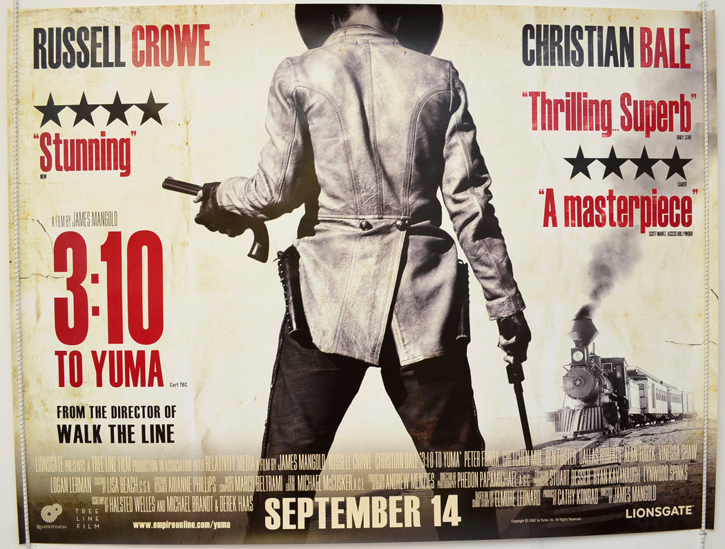 3:10 To Yuma Original Quad Poster - Film Poster - Movie Poster