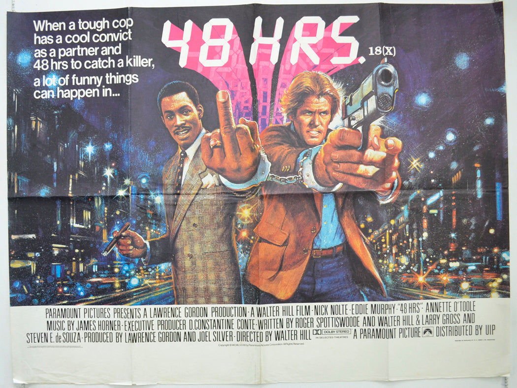48 Hrs Original Quad Poster - Film Poster - Movie Poster