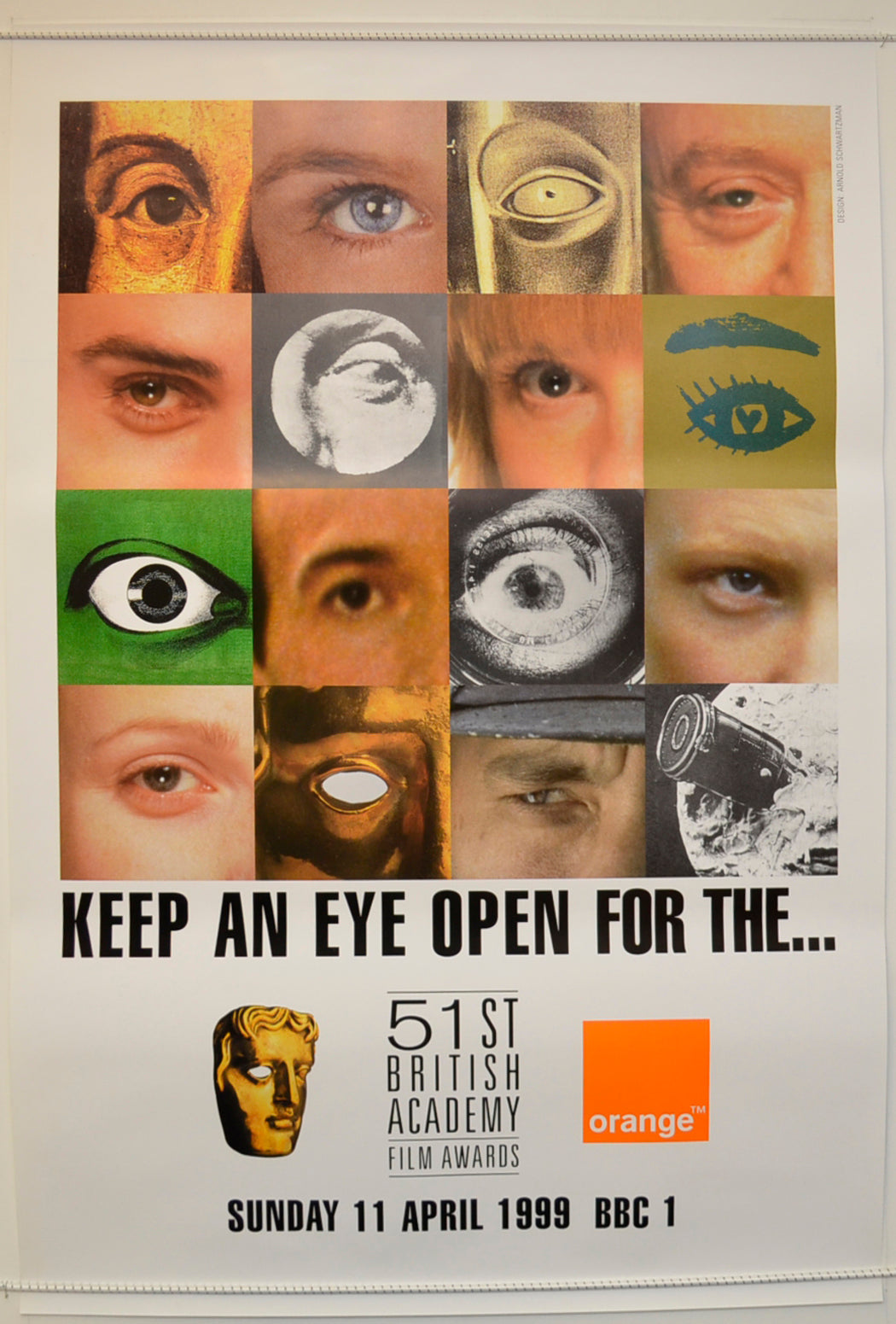 51st Bafta's (British Academy Film Awards) Original One Sheet Poster - Film Poster - Movie Poster