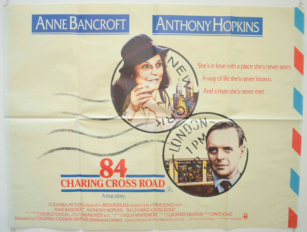 84 Charing Cross Road Original British Quad Poster - Film Poster - Movie Poster