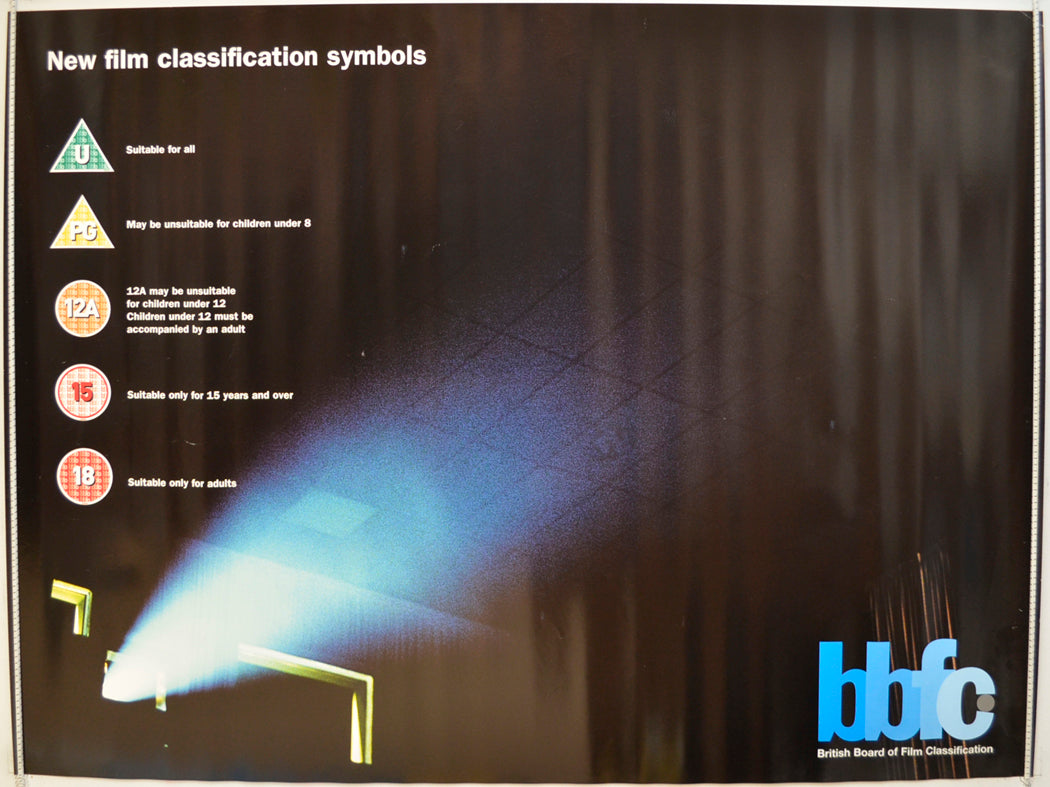 BBFC Classification (Film Certificate Information Poster) Original Quad Poster - Film Poster - Movie Poster