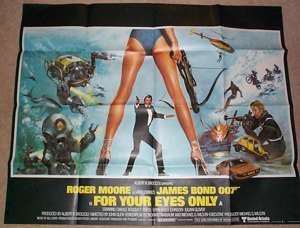 007 : For Your Eyes Only (James Bond) Original British Quad Poster - Movie Poster