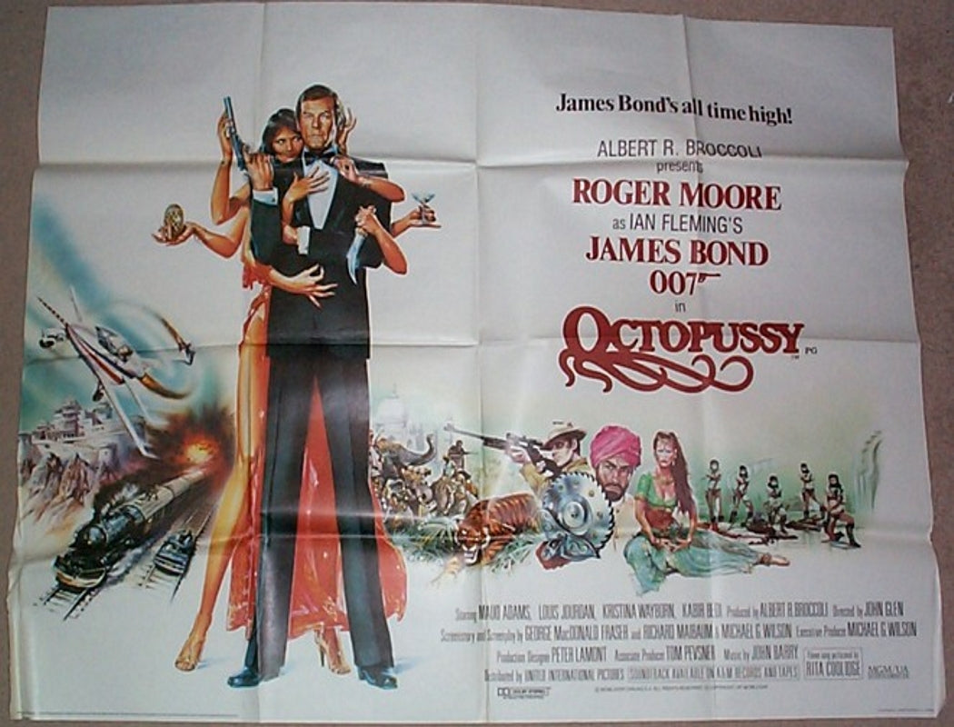 007 : Octopussy (James Bond) Original British Quad Poster - Movie Poster