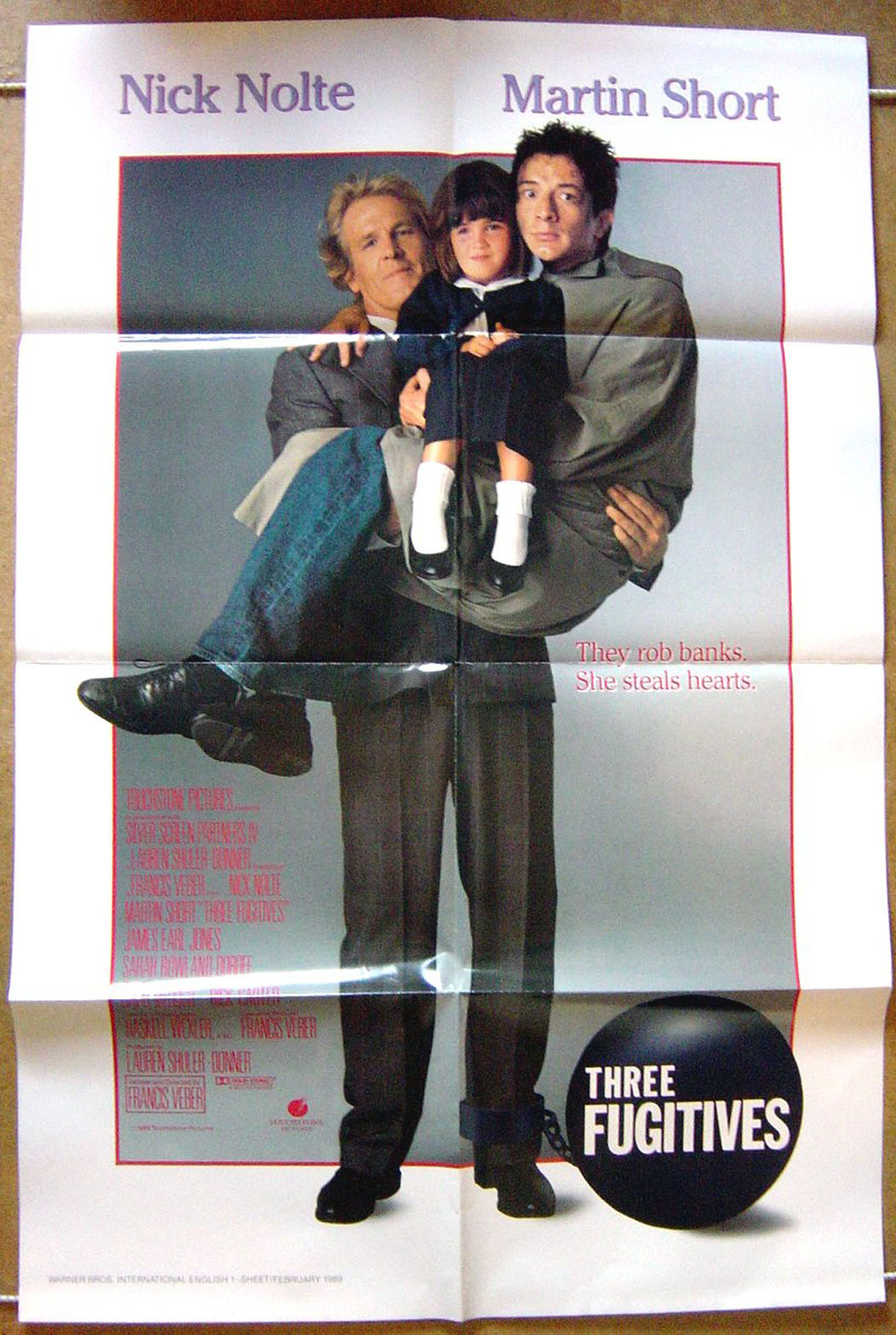 Three Fugitives One Sheet Movie Poster