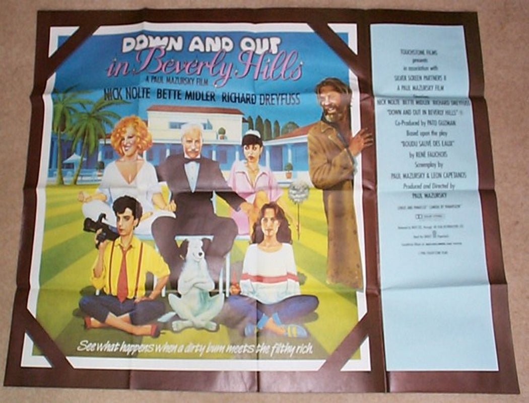 Down And Out In Beverly Hills Original Quad Movie Poster