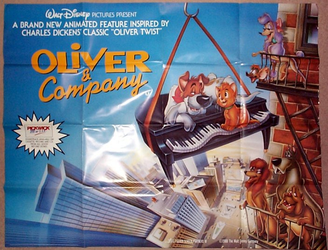 Oliver And Company Original Quad Movie Poster
