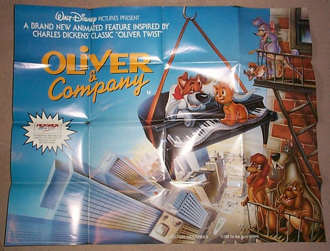 Oliver And Company Original Quad Movie Poster