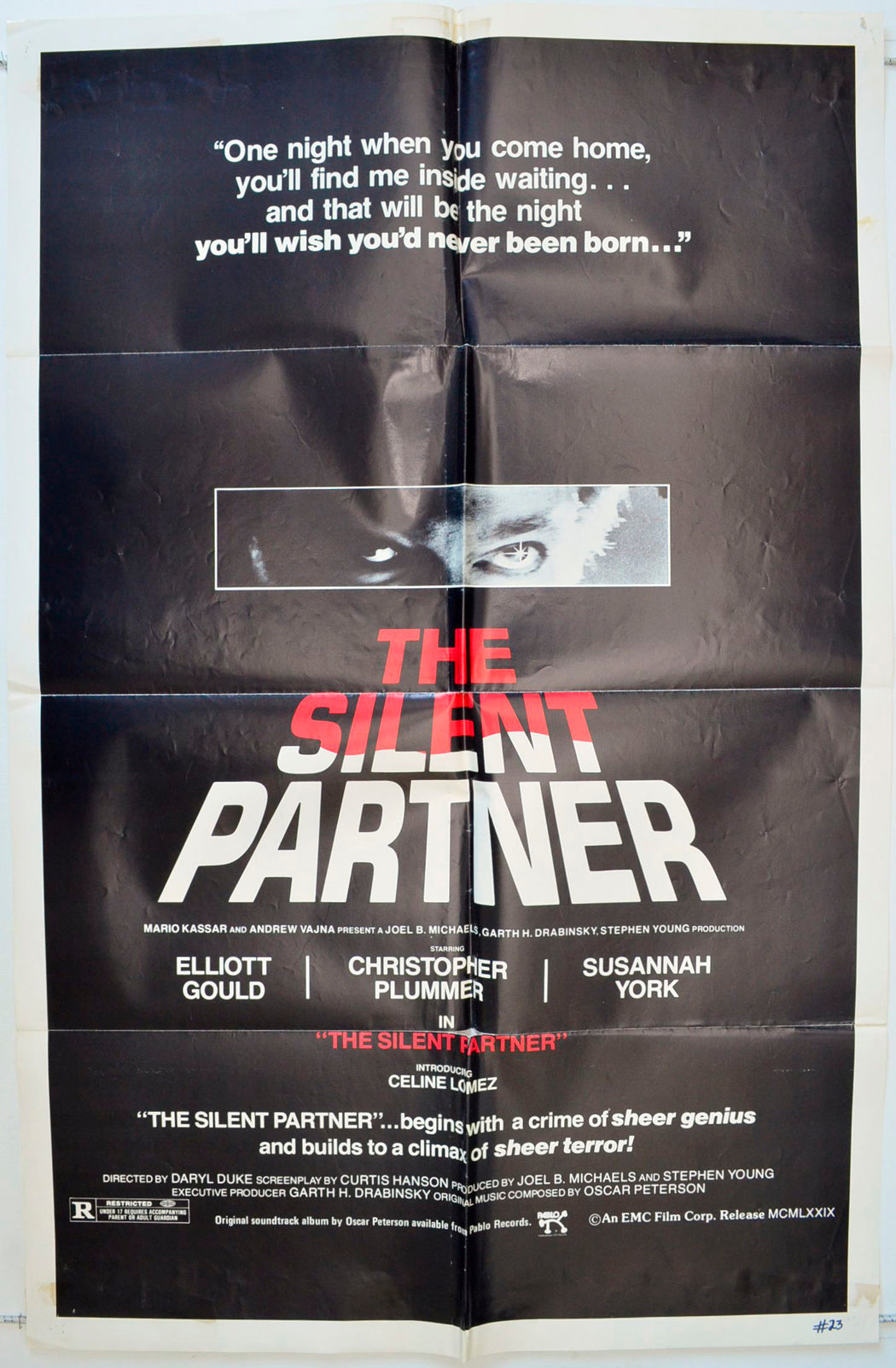 The Silent Partner (a.k.a. Double Deadly) Original One Sheet Poster - Movie Poster