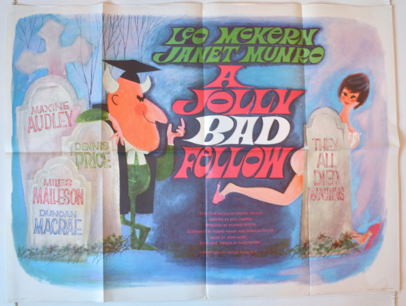 A Jolly Bad Fellow (a.k.a. They All Died Laughing) Original British Quad Poster - Movie Poster