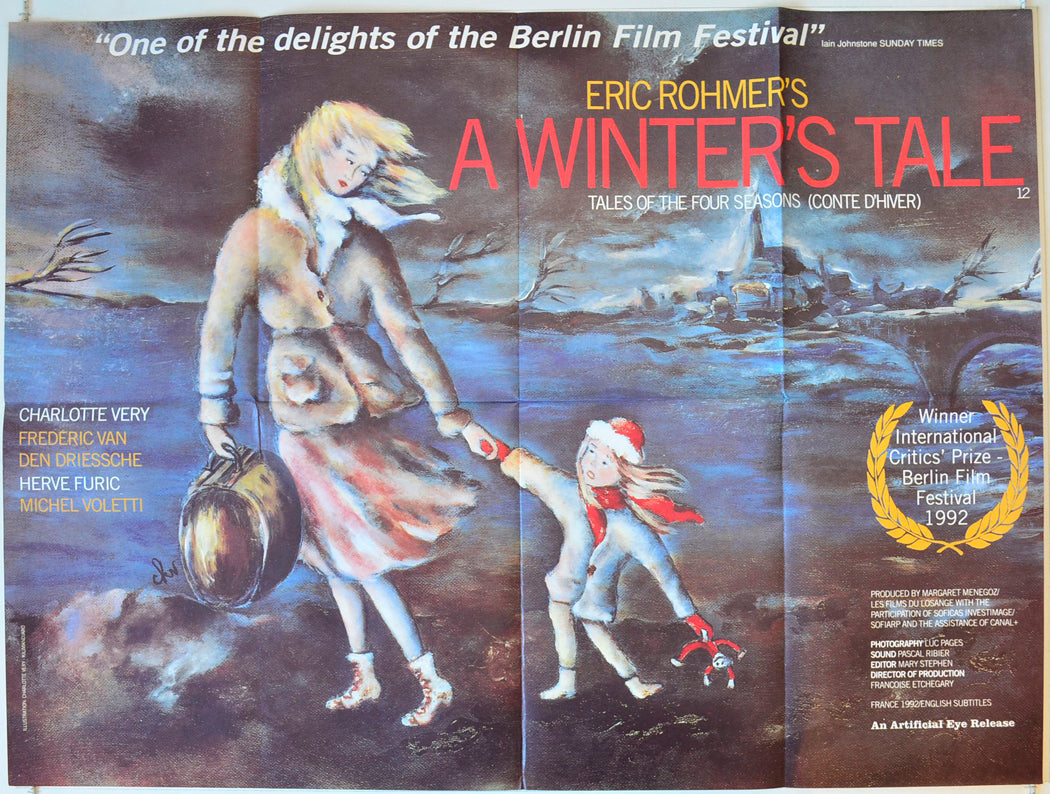 A Winter's Tale (a.k.a. Conte d'hiver) Original British Quad Poster - Movie Poster