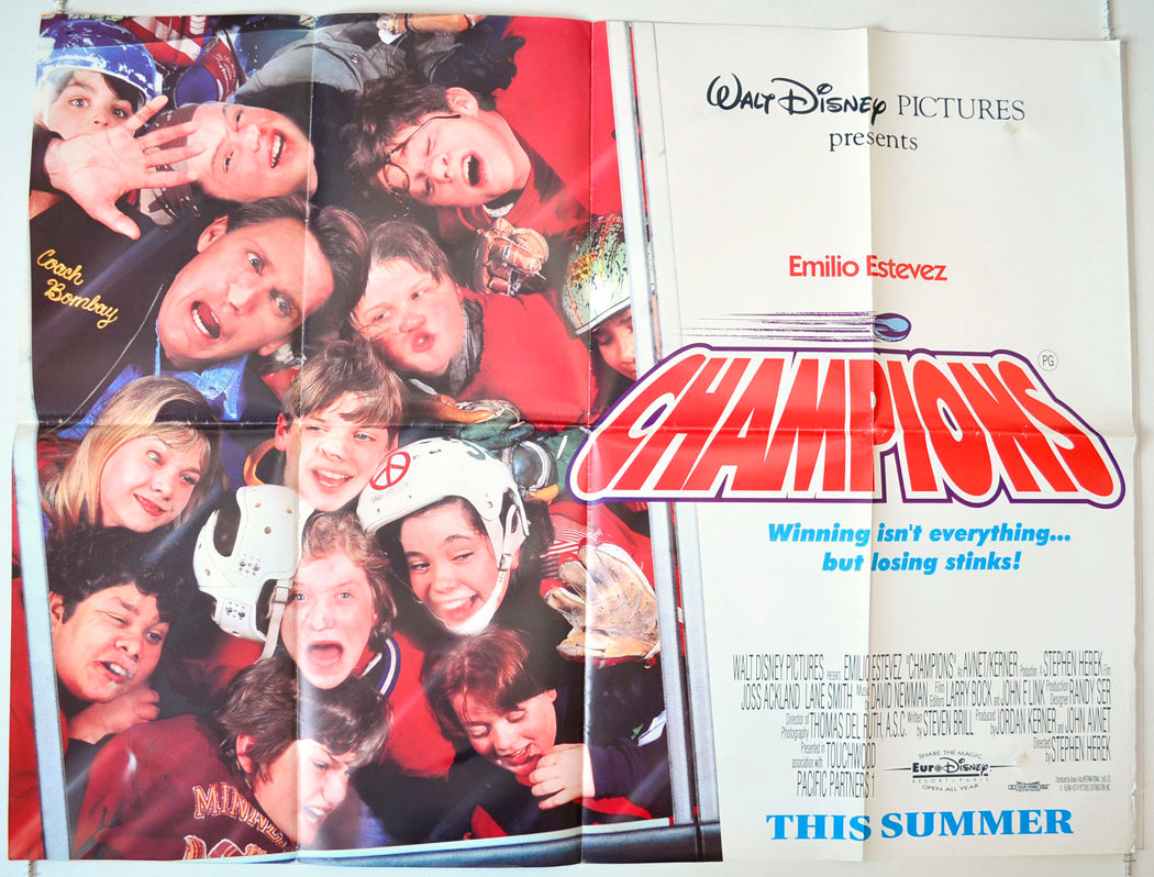 Champions (a.k.a. The Mighty Ducks) (Teaser / Advance Version) Original British Quad Poster - Movie Poster