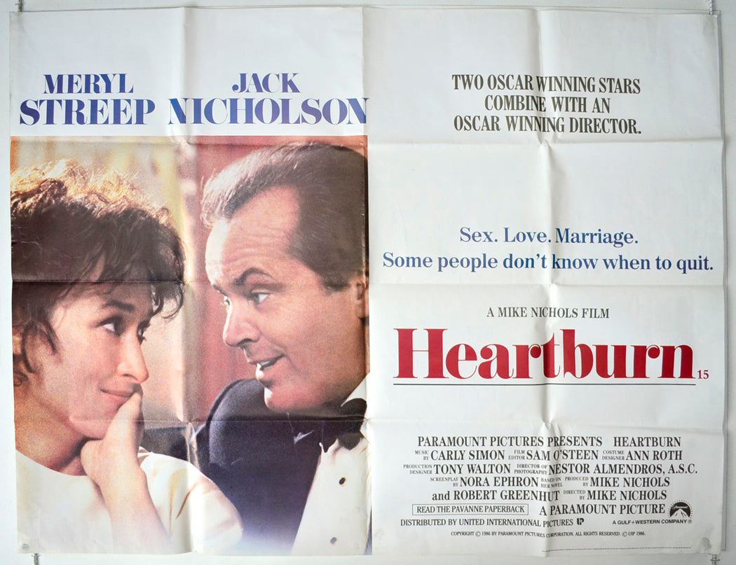 Heartburn Original British Quad Poster - Movie Poster
