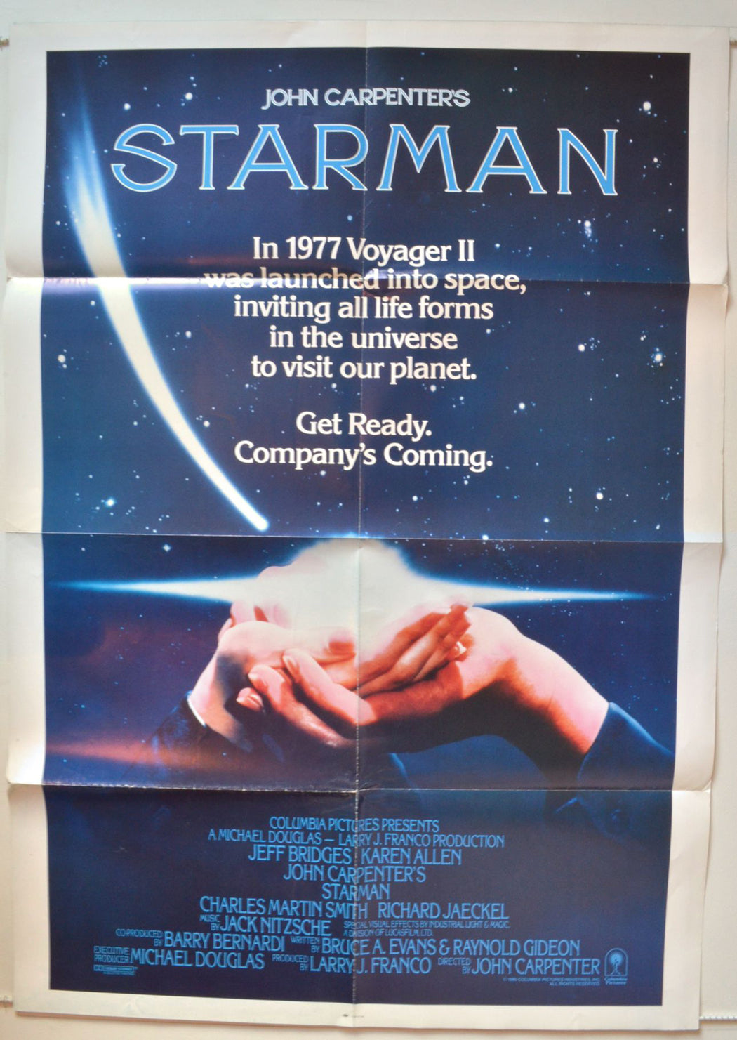 Starman Original One Sheet Poster - Movie Poster