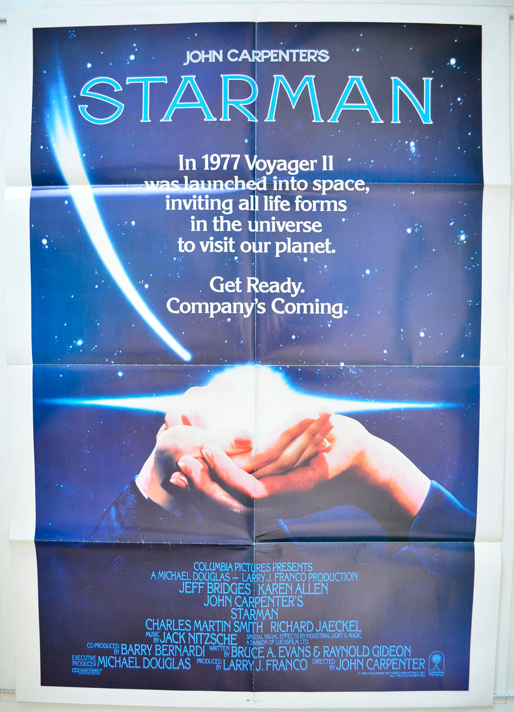 Starman Original One Sheet Poster - Movie Poster