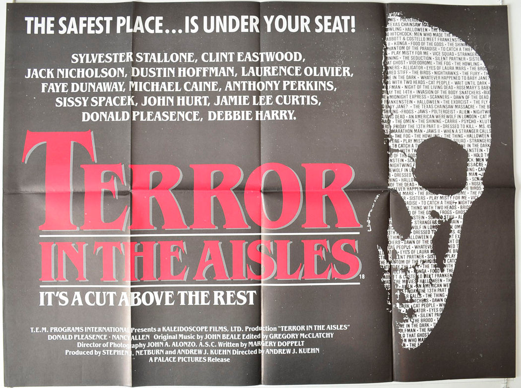 Terror In The Aisles Original British Quad Poster - Movie Poster