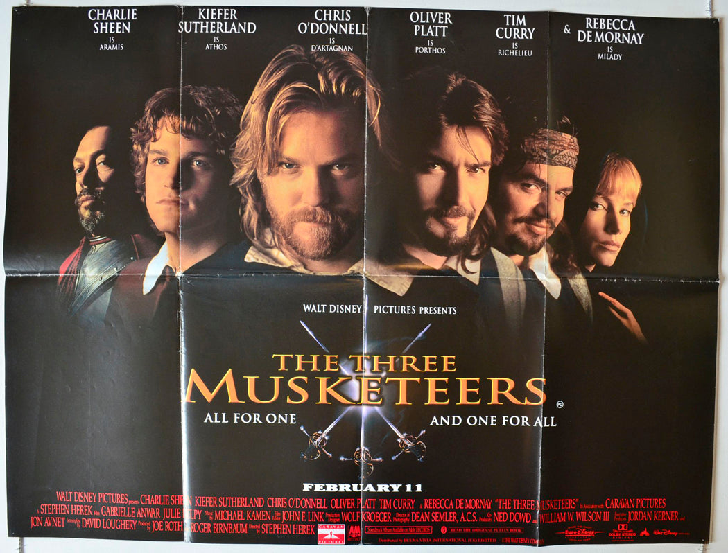 The Three Musketeers Original British Quad Poster - Movie Poster