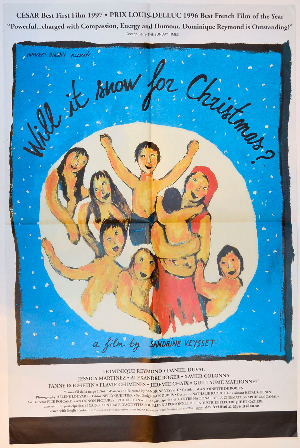 Will It Snow For Christmas (a.k.a. Y'aura t'il de la neige à Noël?) Original Double Crown Poster - Movie Poster