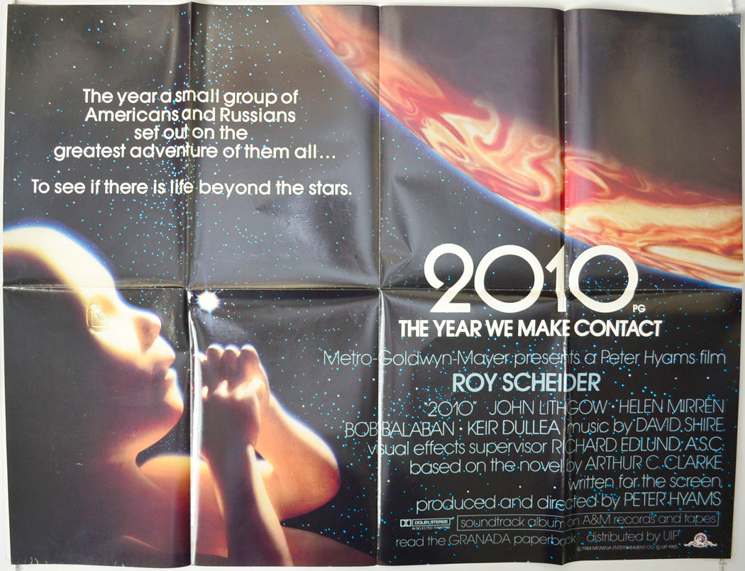 2010 : The Year We Make Contact (White Text Glossy Version) Original British Quad Poster - Movie Poster