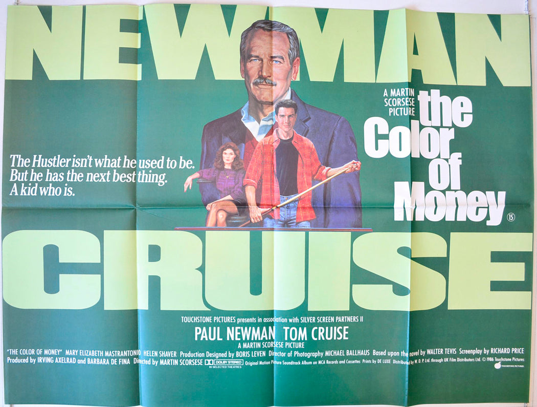 The Color Of Money Original British Quad Poster - Movie Poster