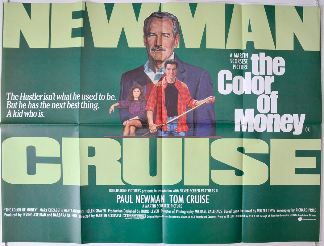 The Color Of Money Original British Quad Poster - Movie Poster