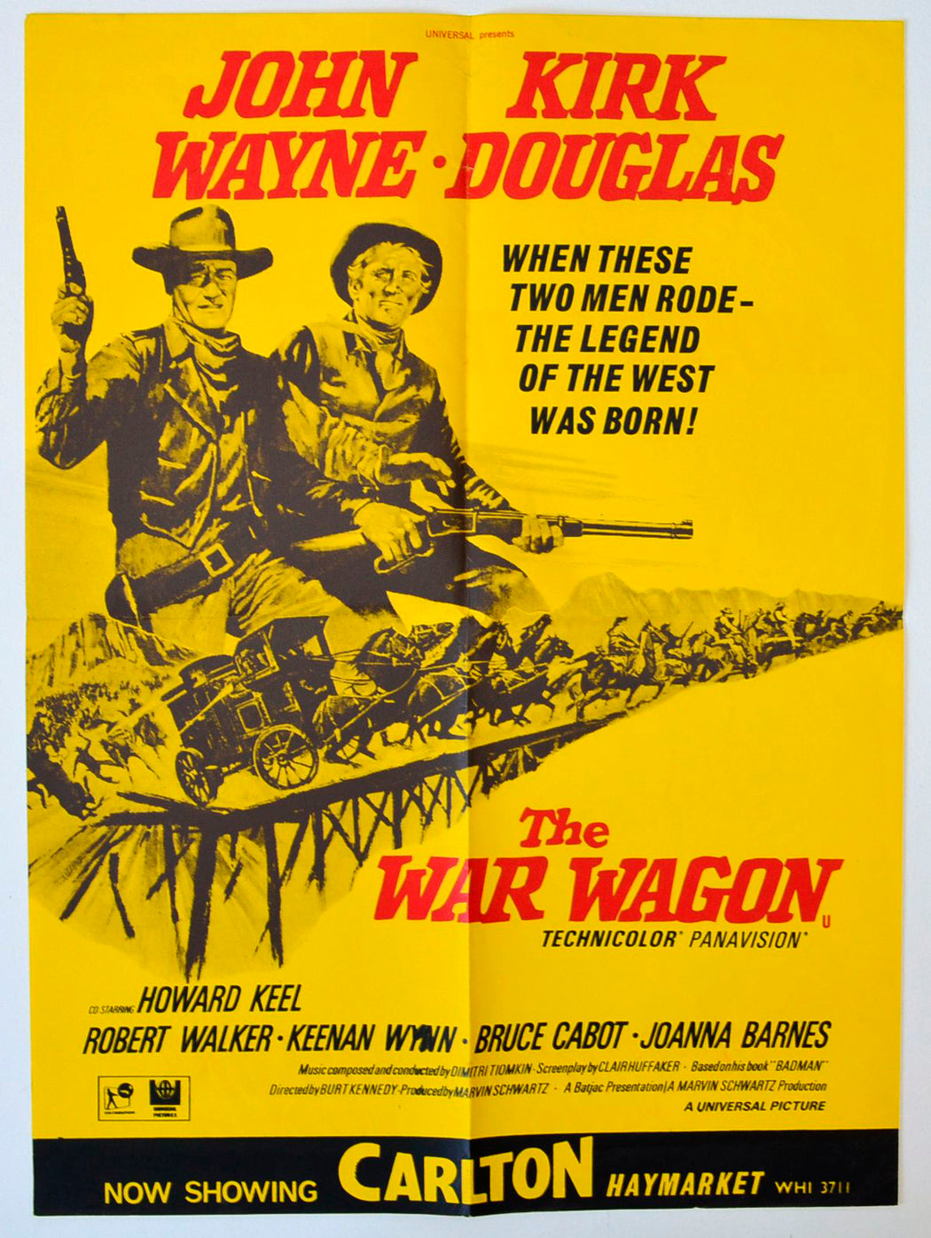 The War Wagon (Original Small UK Poster for the Carlton Haymarket Cinema) Original Double Crown Poster - Movie Poster