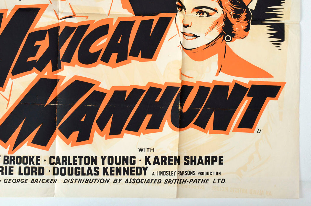 “Mexican Manhunt” Original British Quad Poster - Movie Poster