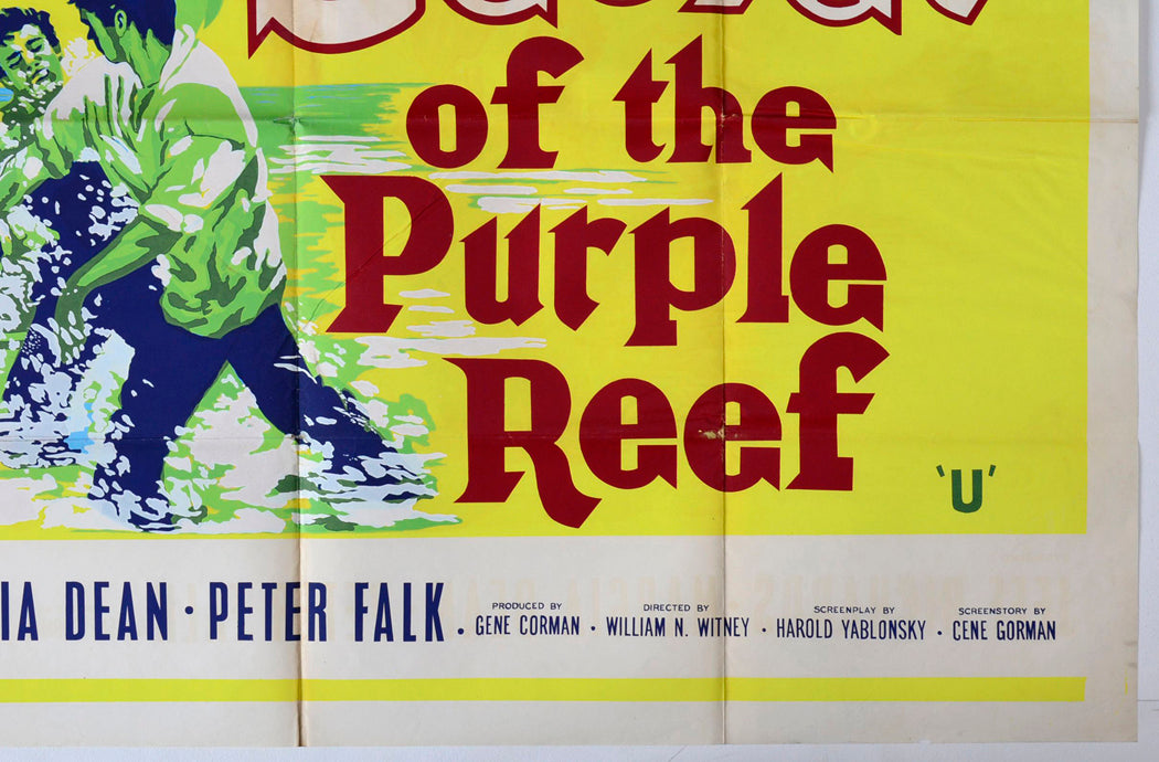 “Secret Of The Purple Reef” Original British Quad Poster - Movie Poster