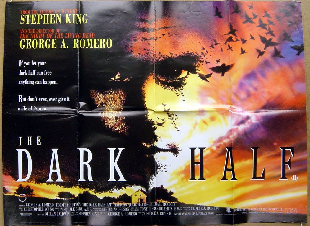The Dark Half Original Quad Movie Poster
