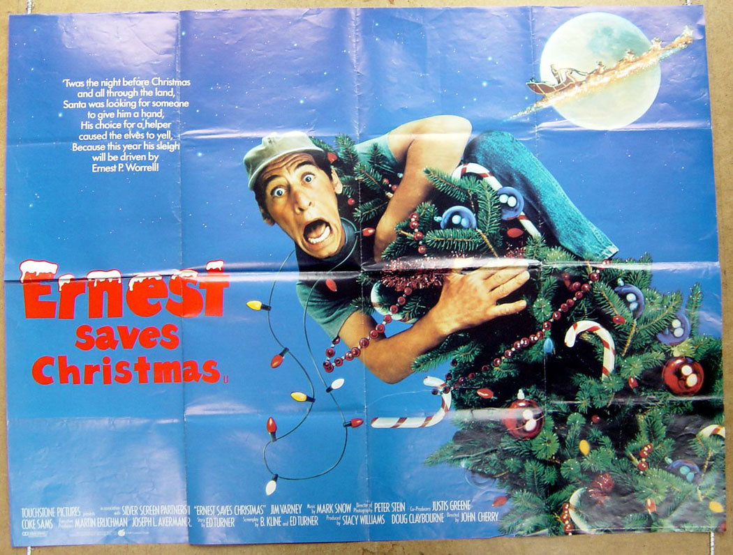 Ernest Saves Christmas Original Quad Movie Poster