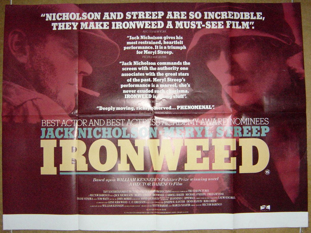 Ironweed Original Quad Movie Poster