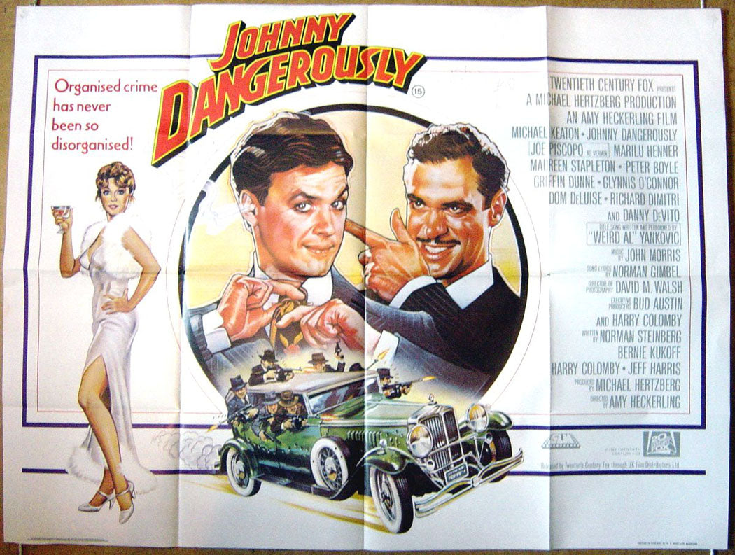 Johnny Dangerously Original Quad Movie Poster