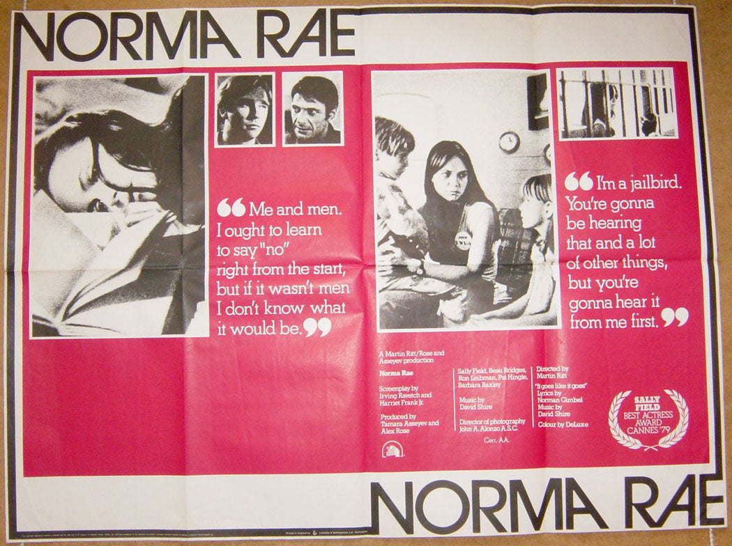 Norma Rae Original Quad Movie Poster