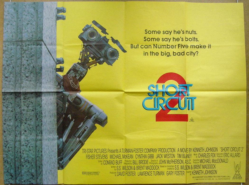 Short Circuit 2 Original Quad Movie Poster