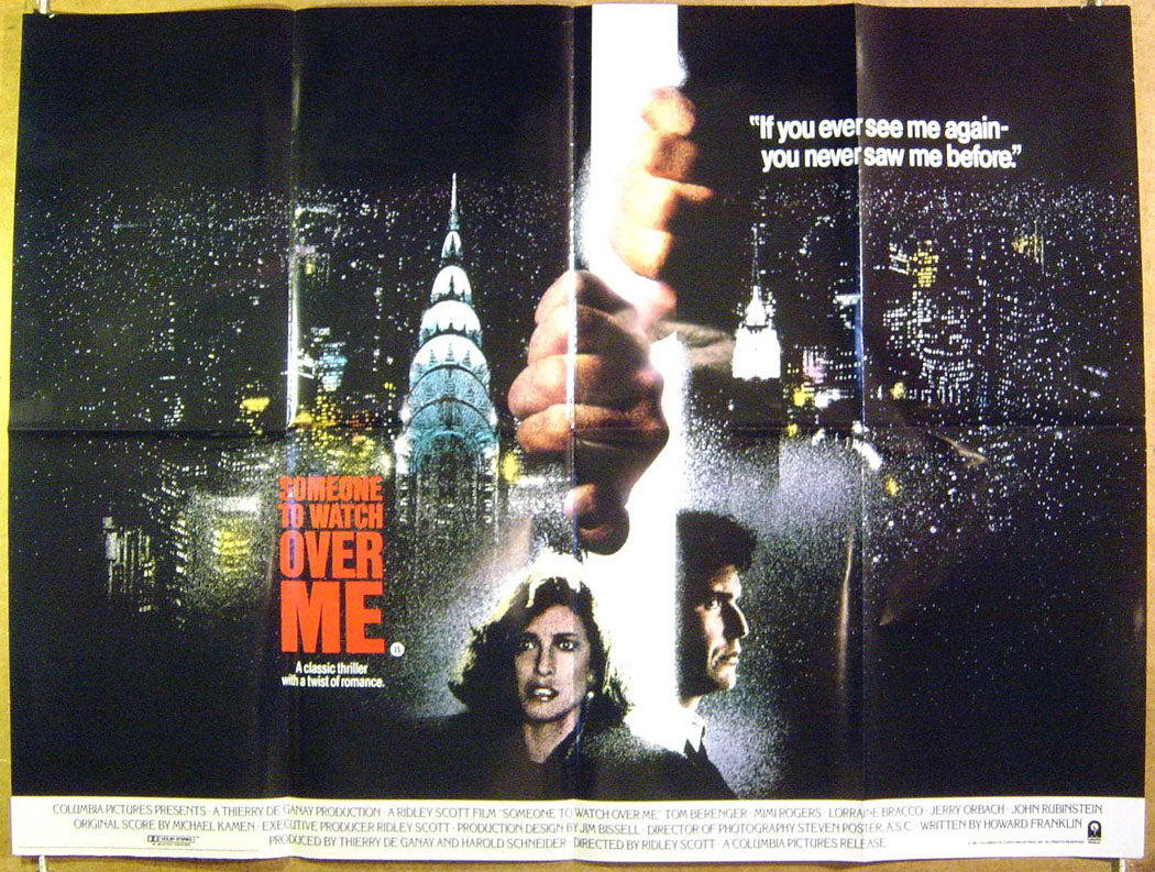 Someone To Watch Over Me Original Quad Movie Poster